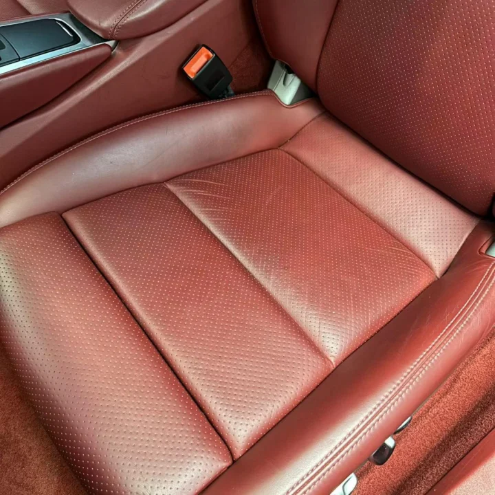 Leather seat before repair
